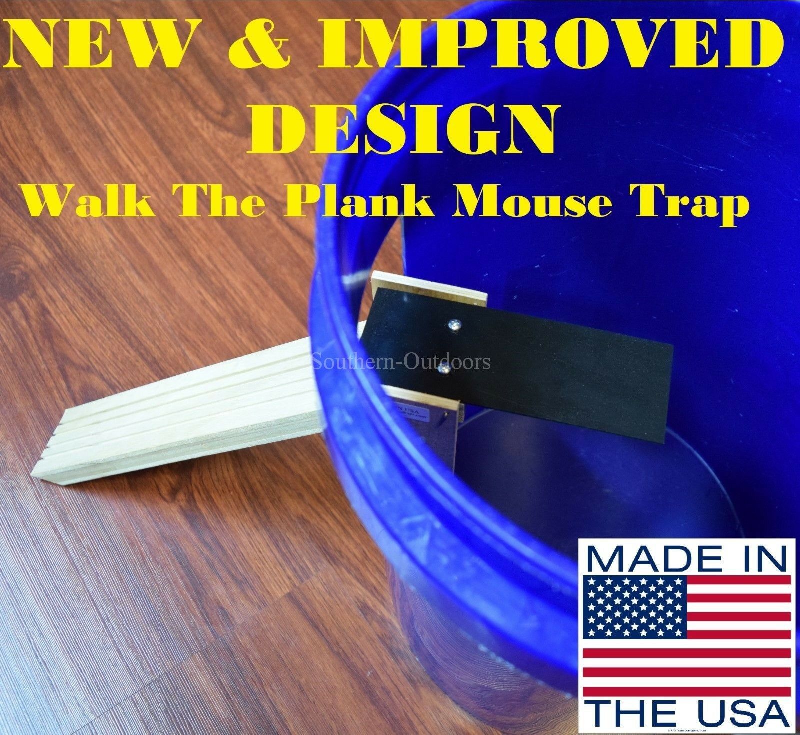 Bait Ready To Use Walk The Plank Mouse Trap Complete Kit: Trap Ramp Bucket 
